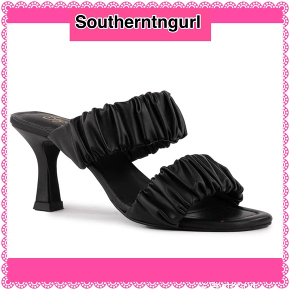 NWT SEYCHELLES “ Leeward “ Leather Square Toe Kitten Heel Mules Heels - Picture 13 of 13